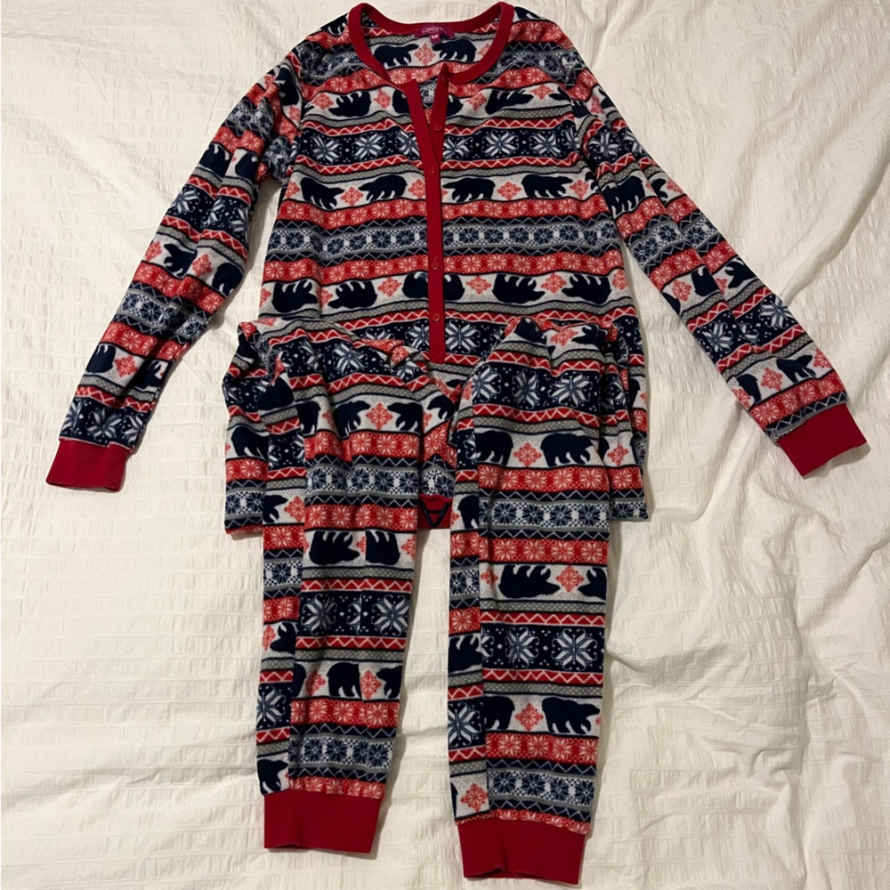 Women’s Fleece Christmas Onesie Pajamas